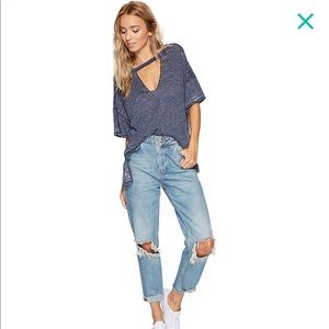 Free People keyhole tee